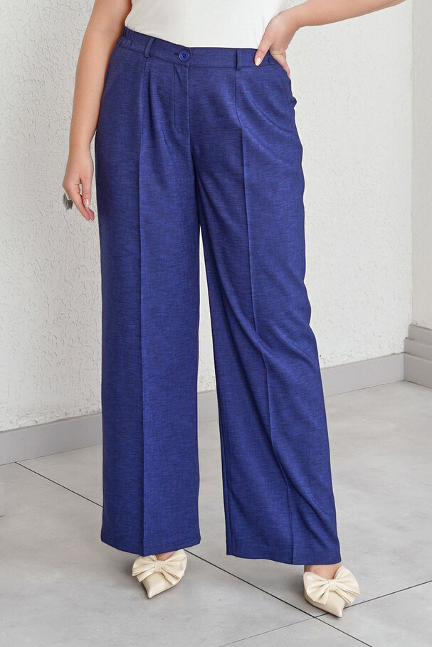 BELİ LASTİKLİ GENİŞ PAÇA PANTOLON 