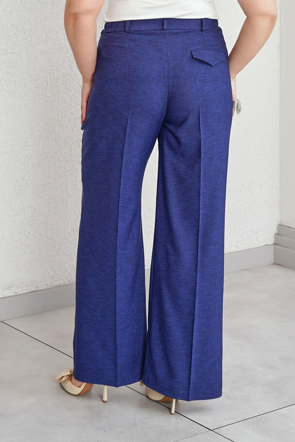 BELİ LASTİKLİ GENİŞ PAÇA PANTOLON 