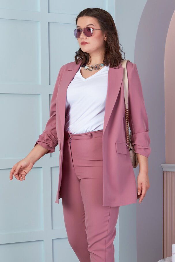 BLAZER WITH ROLLED-UP SLEEVES