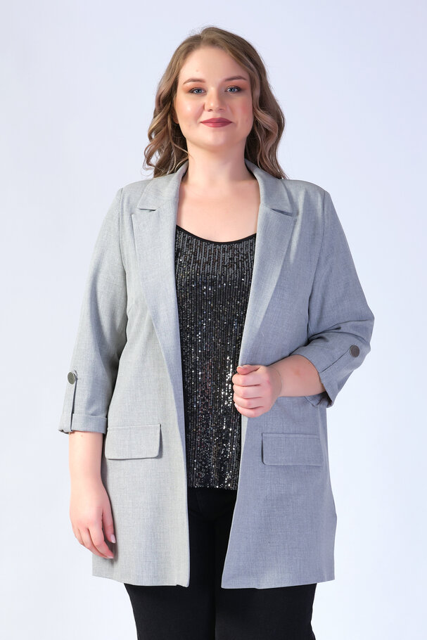 BLAZER WITH TURNED-UP SLEEVES