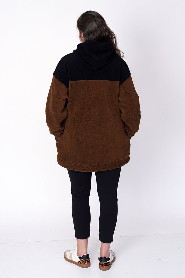 BLOK RENKLİ PELUŞ SWEATSHIRT