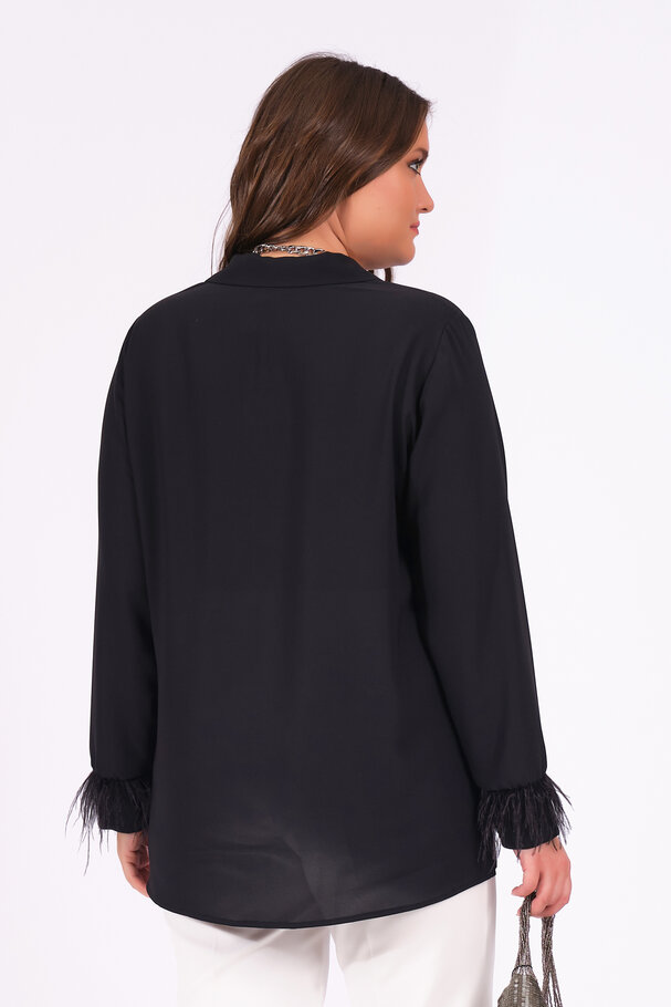 BLOUSE WITH FEATHERS