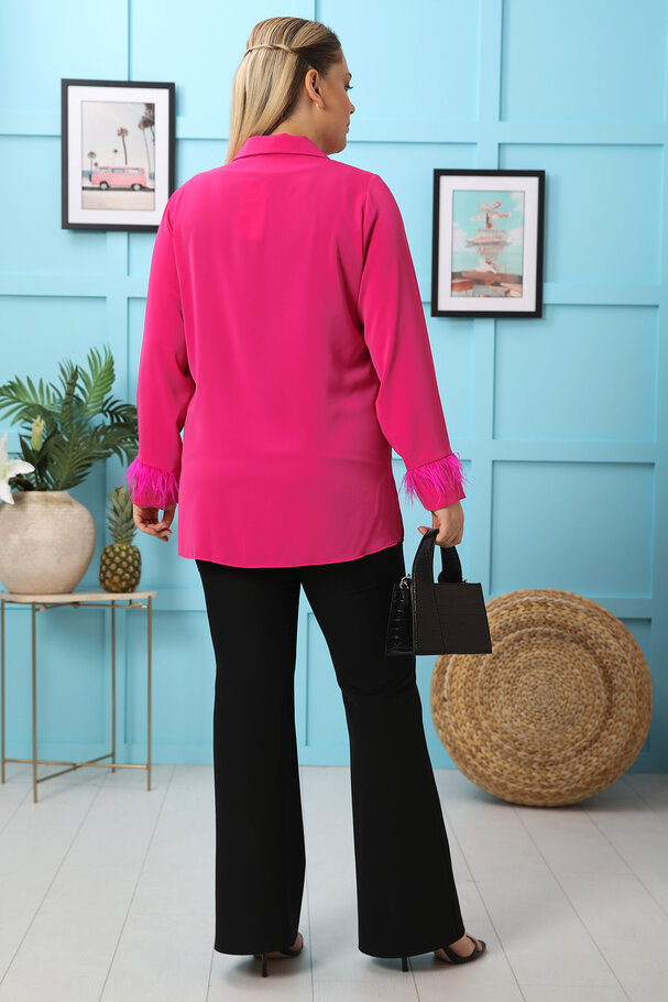 BLOUSE WITH FEATHERS
