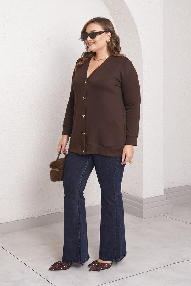 BOW-DETAIL KNIT CARDIGAN