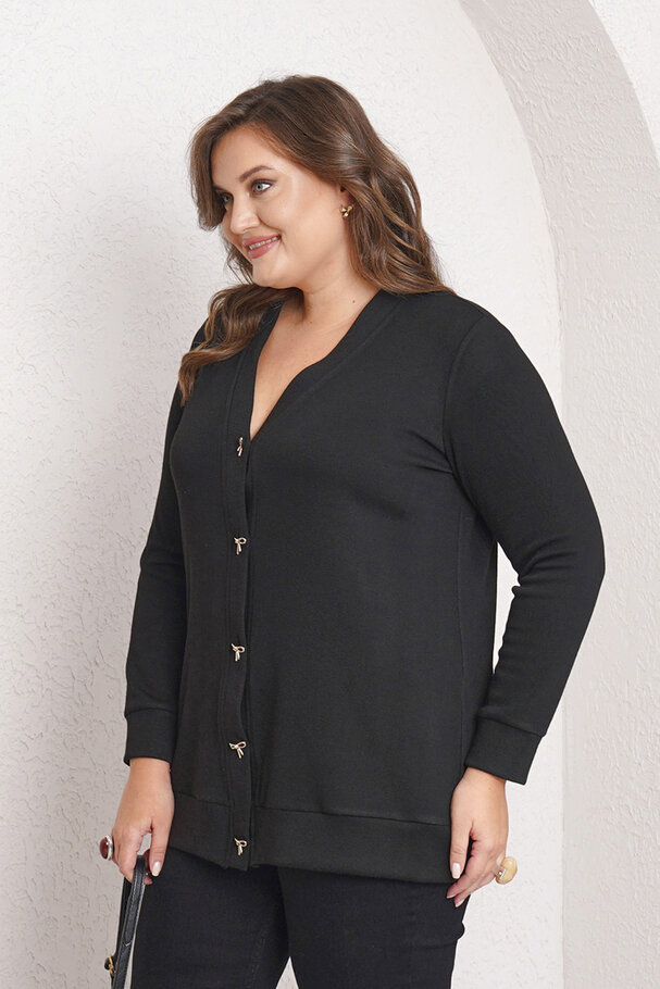 BOW-DETAIL KNIT CARDIGAN