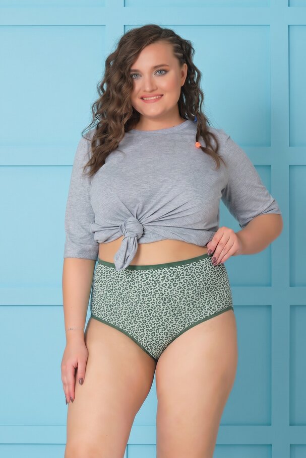 5'Lİ LEOPAR DESENLİ PAMUKLU KÜLOT