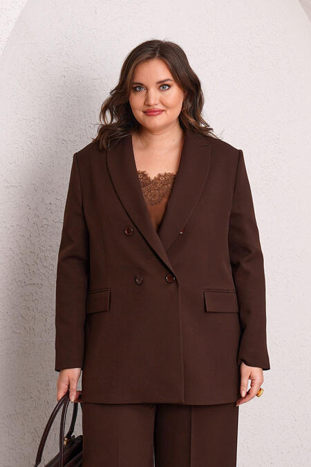 Büyük Moda - ASTARLI KRUVAZE BLAZER CEKET