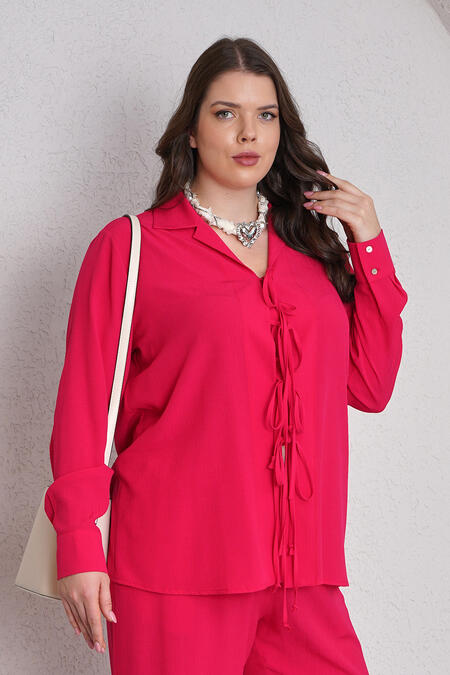 Büyük Moda - BAĞCIK DETAYLI BÜRÜMCÜK ALT - ÜST TAKIM (1)