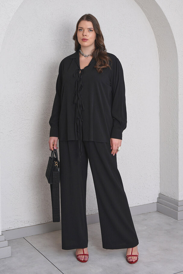 BAĞCIK DETAYLI BÜRÜMCÜK ALT - ÜST TAKIM