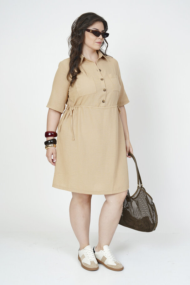 BAMBU KETEN YAKALI ELBİSE