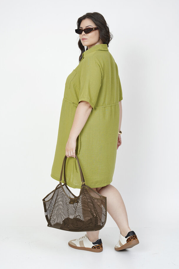 BAMBU KETEN YAKALI ELBİSE