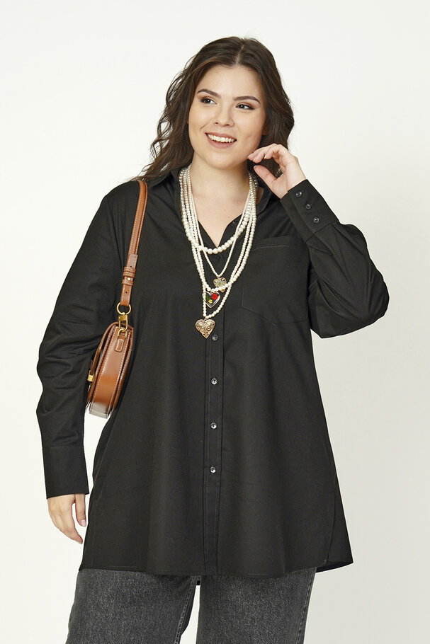 BASIC LİKRALI POPLİN GÖMLEK