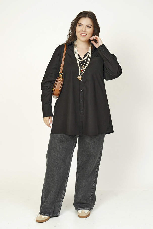 BASIC LİKRALI POPLİN GÖMLEK