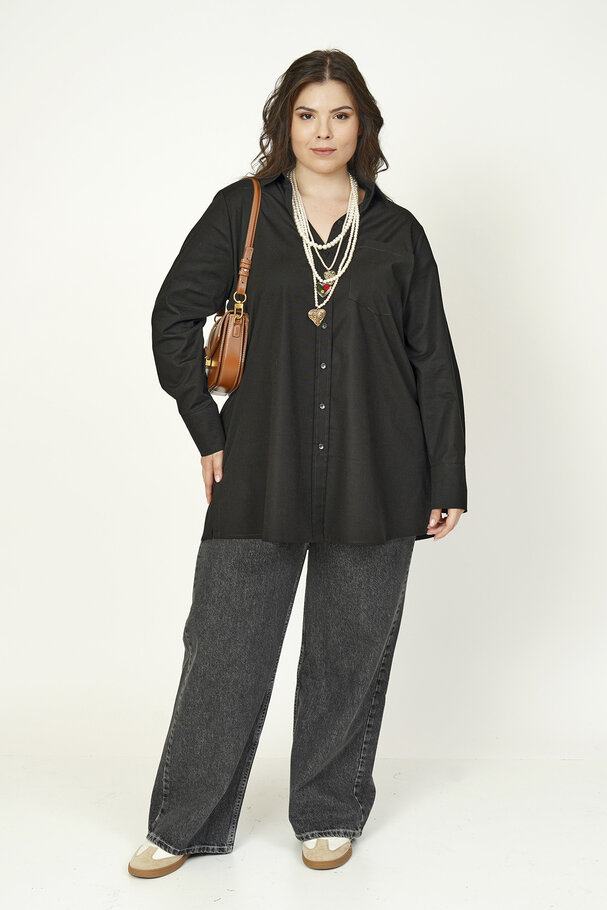 BASIC LİKRALI POPLİN GÖMLEK