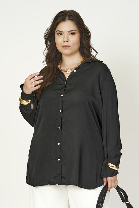 Büyük Moda - BASIC SATEN GÖMLEK