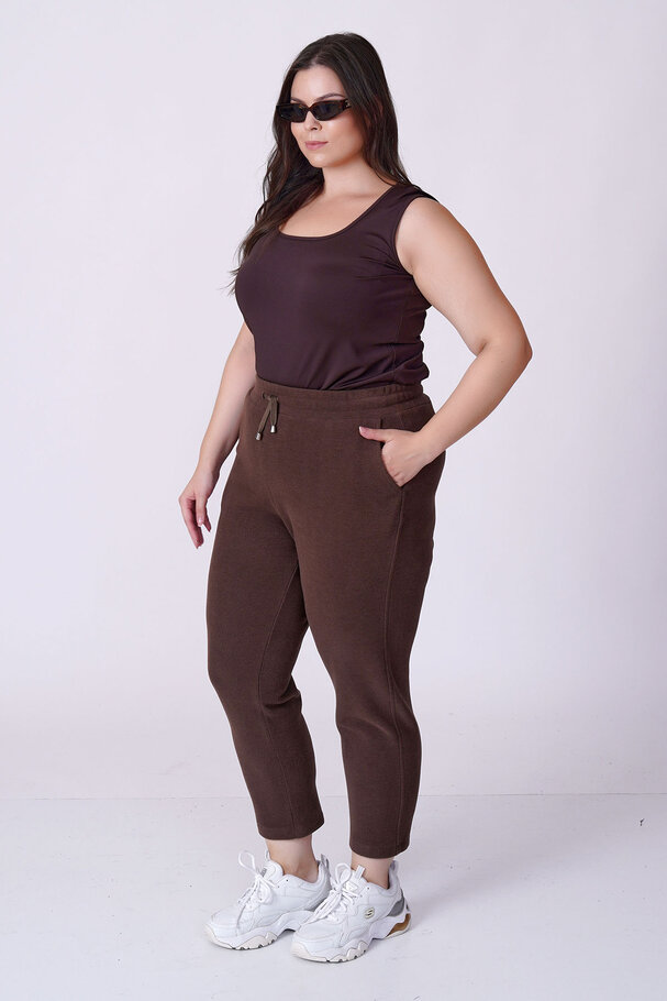 BELİ LASTİKLİ HAVUÇ TRİKO PANTOLON