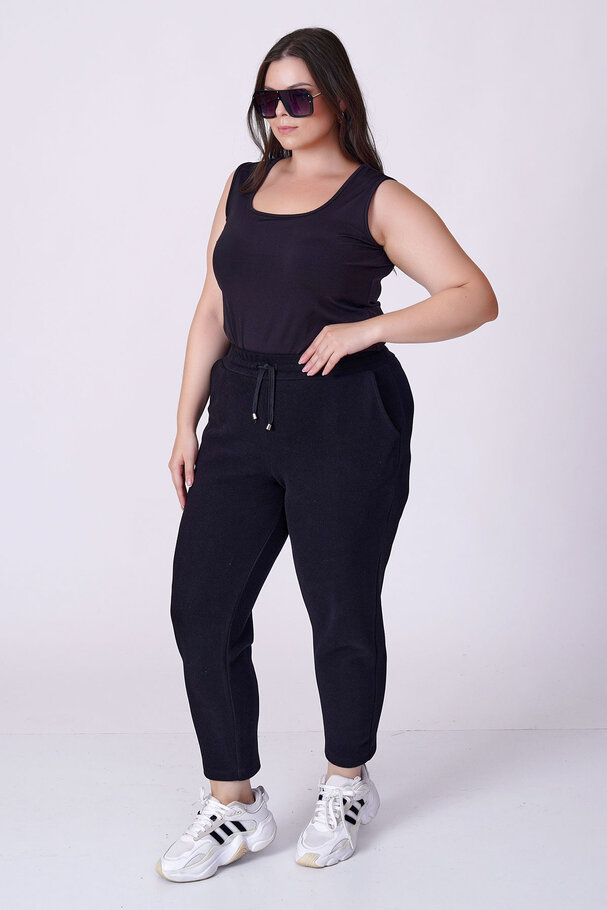 BELİ LASTİKLİ HAVUÇ TRİKO PANTOLON
