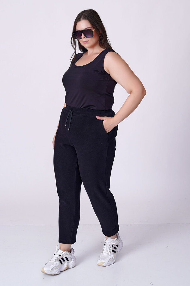 BELİ LASTİKLİ HAVUÇ TRİKO PANTOLON