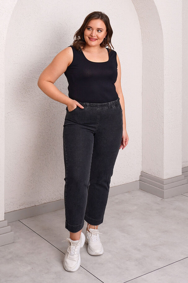 BELİ LASTİKLİ MOM JEAN