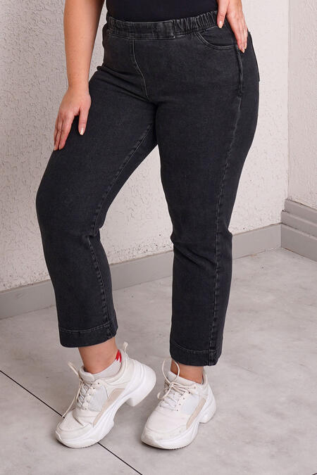 Büyük Moda - BELİ LASTİKLİ MOM JEAN (1)