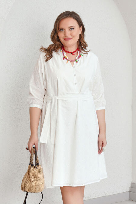 Büyük Moda - BRODE PAMUK ELBİSE (1)