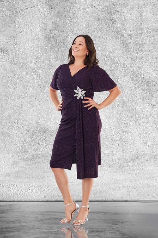 ÇİÇEK MOTİFLİ TAŞ DETAYLI ABİYE ELBİSE