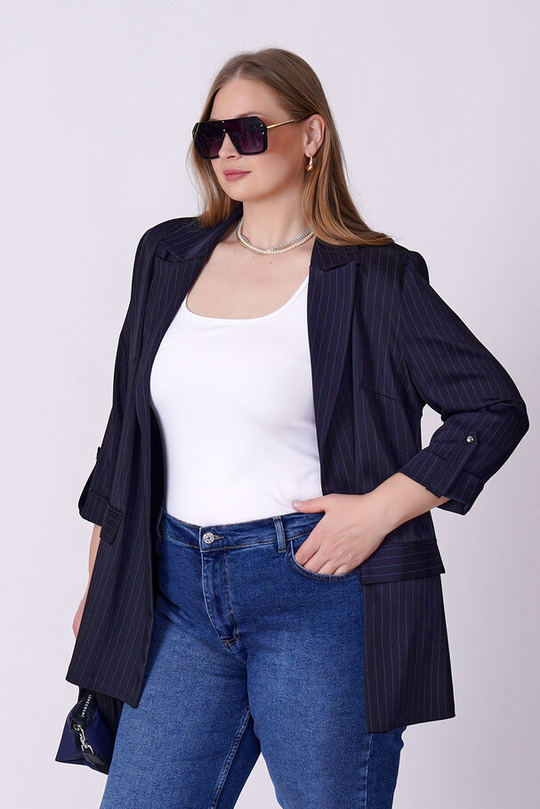 ÇİZGİLİ BLAZER CEKET