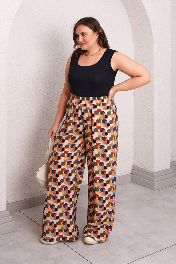 DESENLİ DÖKÜMLÜ PANTOLON