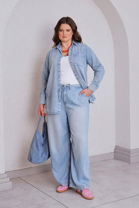 54664 - DÖKÜMLÜ BOL PAÇA JEAN PANTOLON (1)