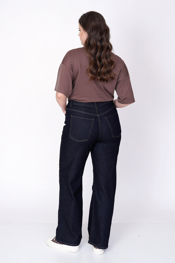 DÜZ KESİM YÜKSEK BEL JEAN