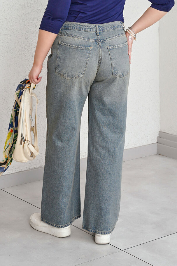 DÜZ KESİM YÜKSEK BEL JEAN