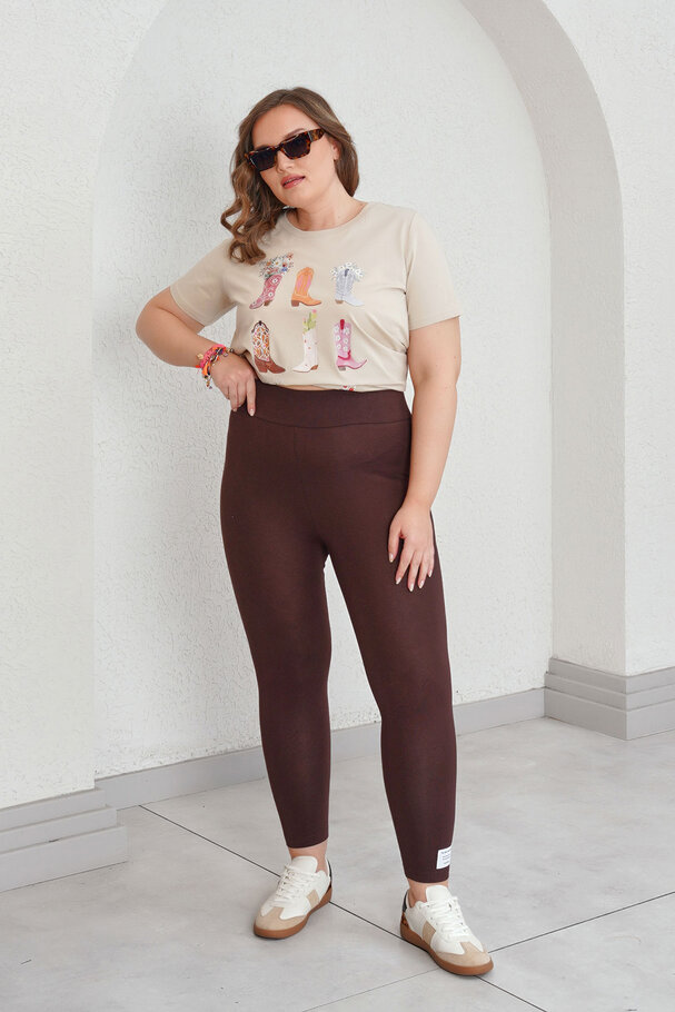 ETİKET DETAYLI PENYE TOPARLAYICI TAYT