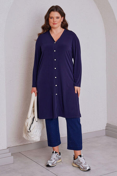  - İNCİ DÜĞME DETAYLI BASIC HIRKA (1)