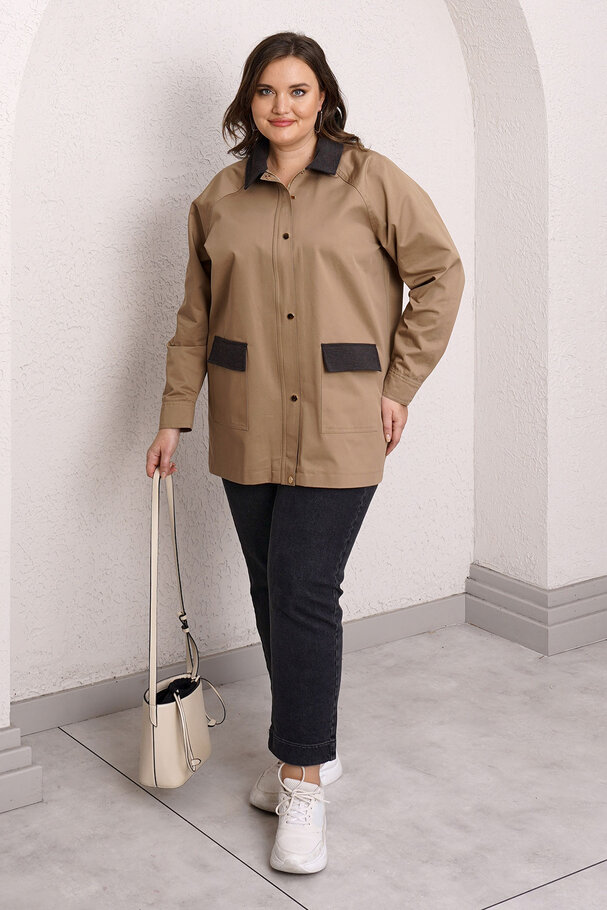 KADİFE DETAYLI TRENÇKOT