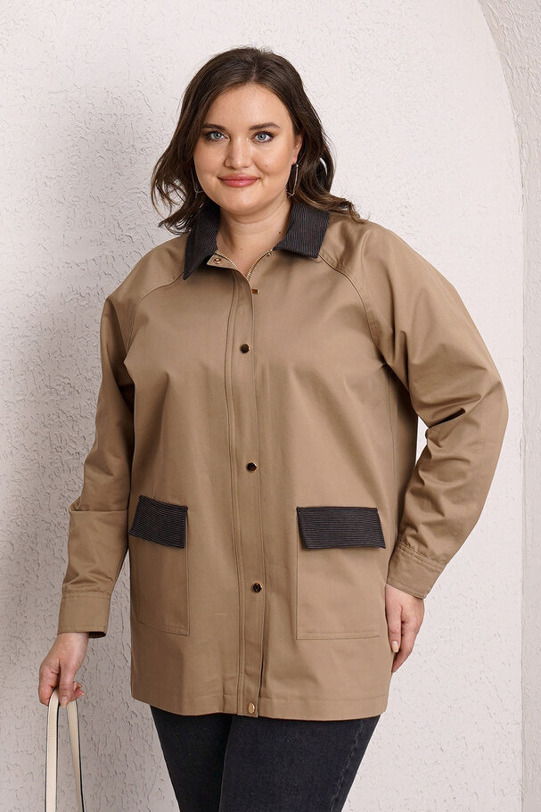 KADİFE DETAYLI TRENÇKOT