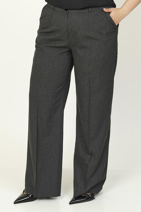 Büyük Moda - KALIN KUMAŞ GENİŞ PAÇA PANTOLON (1)