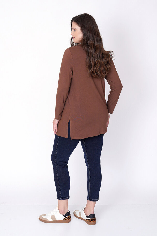 KALP NAKIŞLI İNCE TRİKO BLUZ