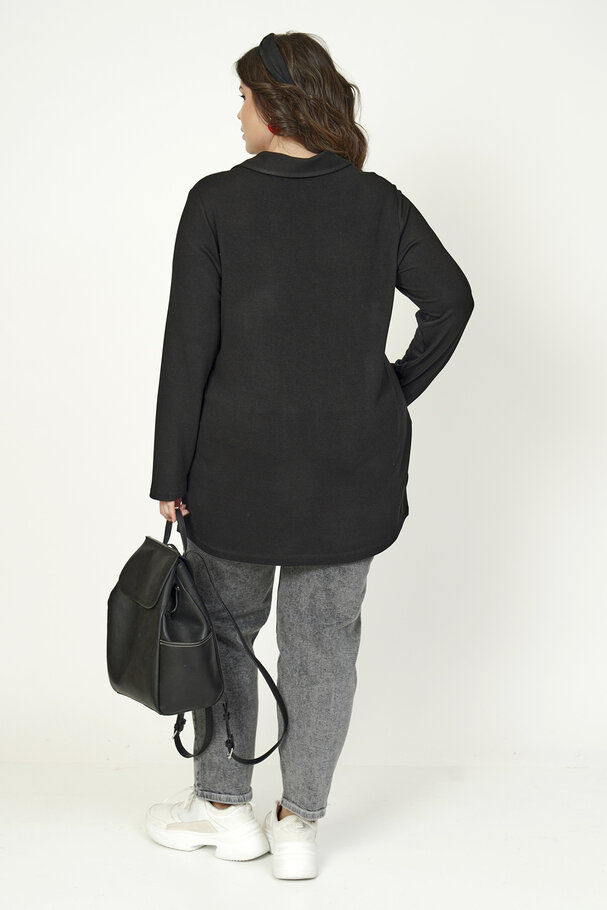 KALP NAKIŞLI İNCE TRİKO BLUZ