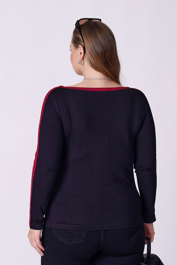 KONTRAST BİYE DETAYLI ESNEK BODY/TİŞÖRT