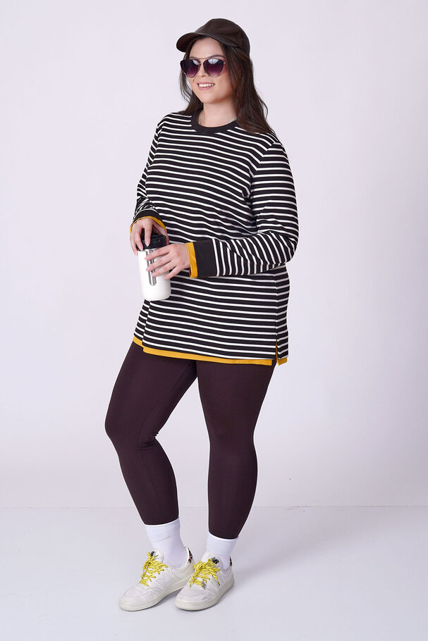 KONTRAST ÇİZGİLİ SWEATSHIRT