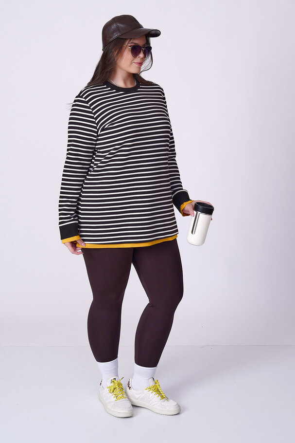 KONTRAST ÇİZGİLİ SWEATSHIRT