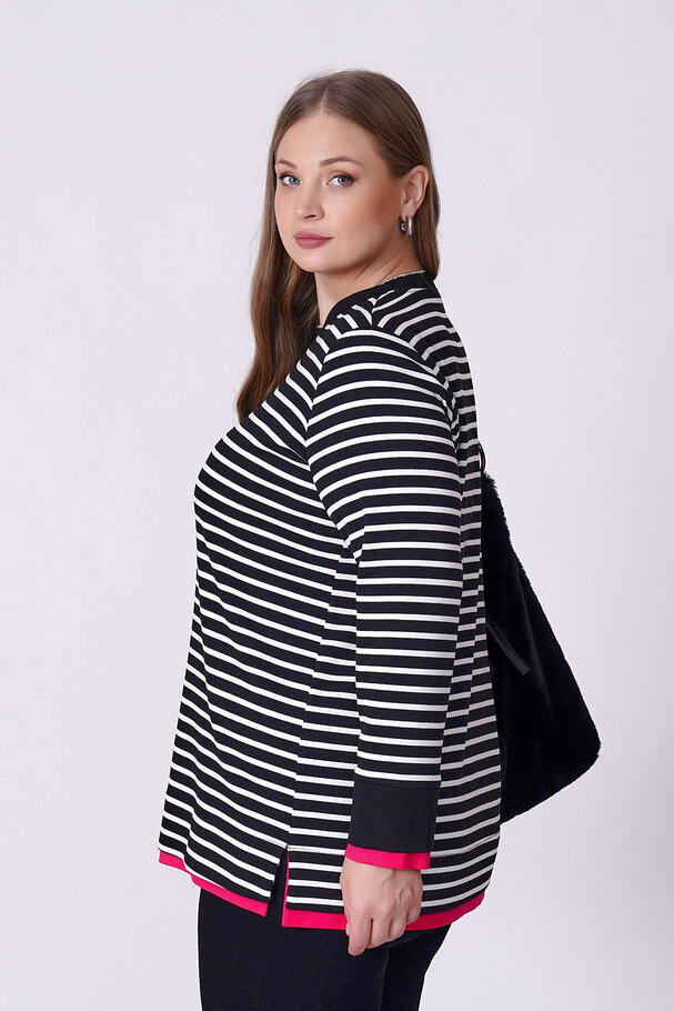 KONTRAST ÇİZGİLİ SWEATSHIRT