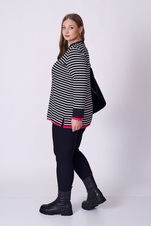 KONTRAST ÇİZGİLİ SWEATSHIRT