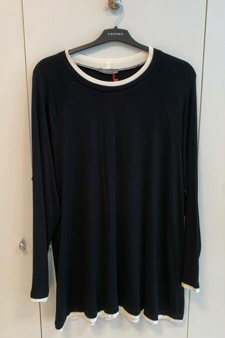  - KONTRAST RENKLİ İNCE TRİKO BLUZ (1)