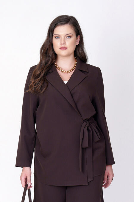 Büyük Moda - KUŞAKLI BLAZER CEKET