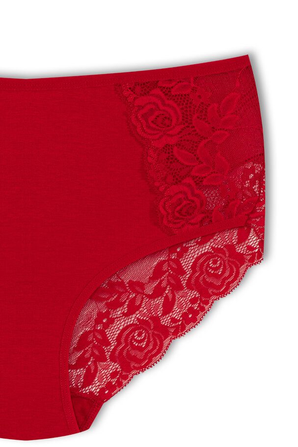 PAMUKLU ÖN VE ARKA DANTEL DETAYLI KÜLOT