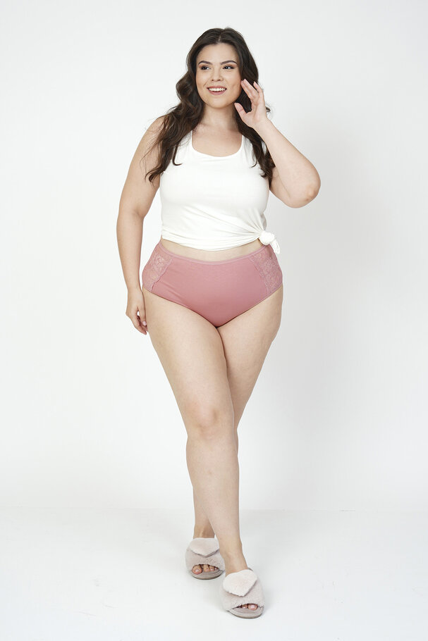 PAMUKLU ÖN VE ARKA DANTEL DETAYLI KÜLOT