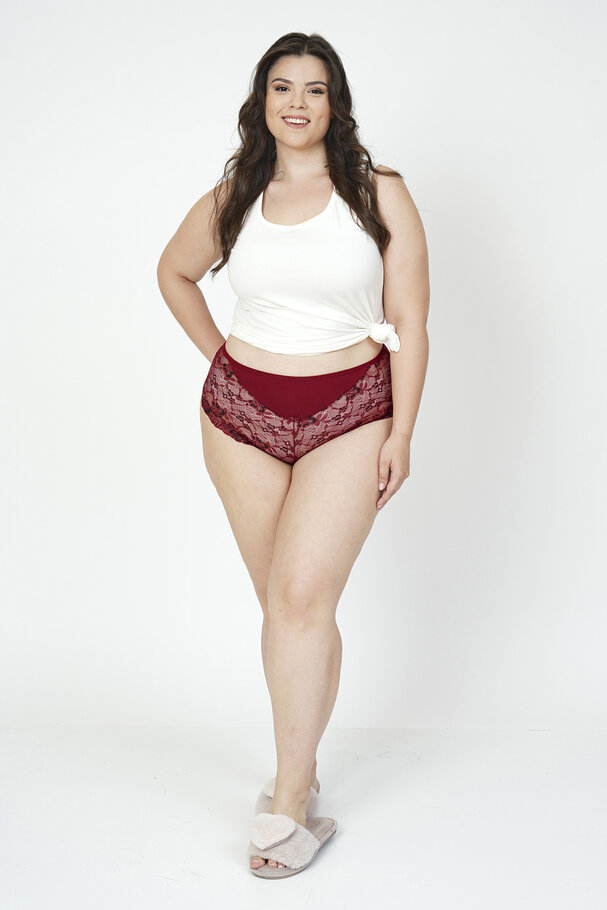 PAMUKLU ÖNÜ DANTEL DETAYLI KÜLOT