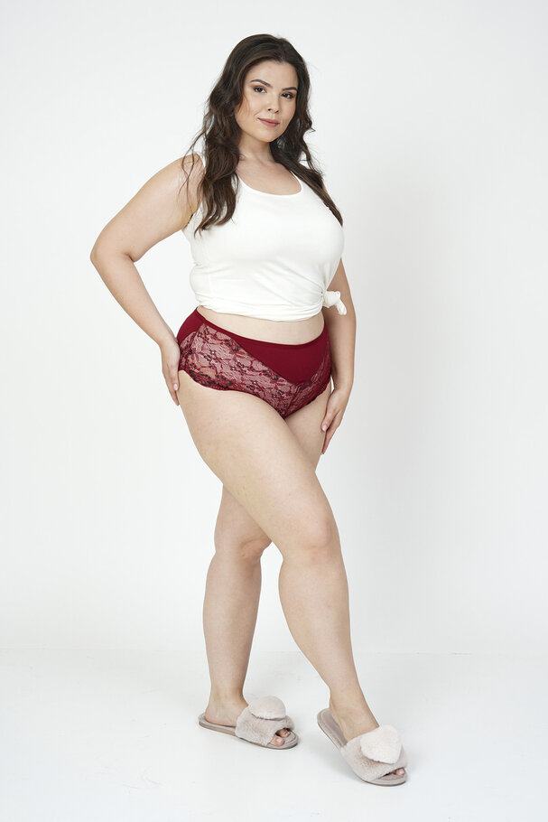 PAMUKLU ÖNÜ DANTEL DETAYLI KÜLOT