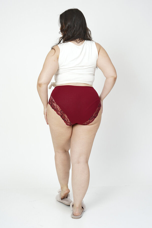 PAMUKLU ÖNÜ DANTEL DETAYLI KÜLOT